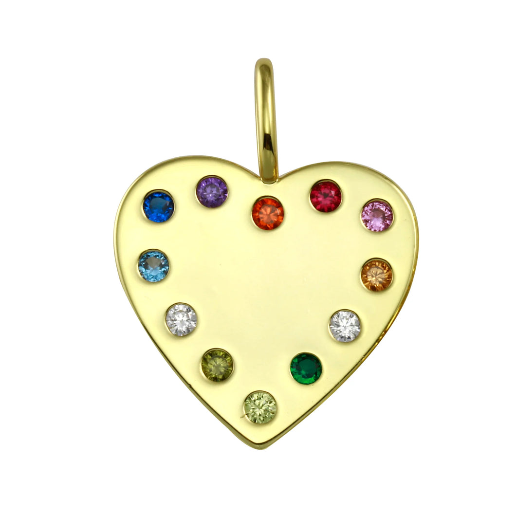 Collar rainbow heart