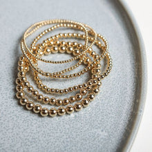 Cargar imagen en el visor de la galería, Pulseras beads en chapa de oro.
